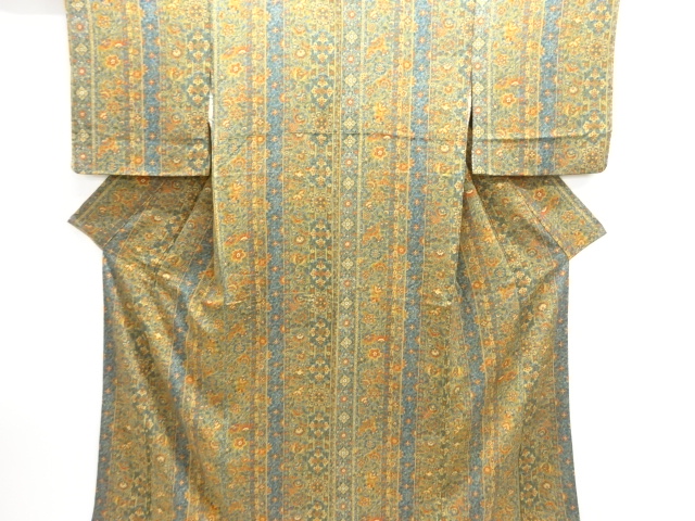 JAPANESE KIMONO / KOMON / FLORAL SARASA
